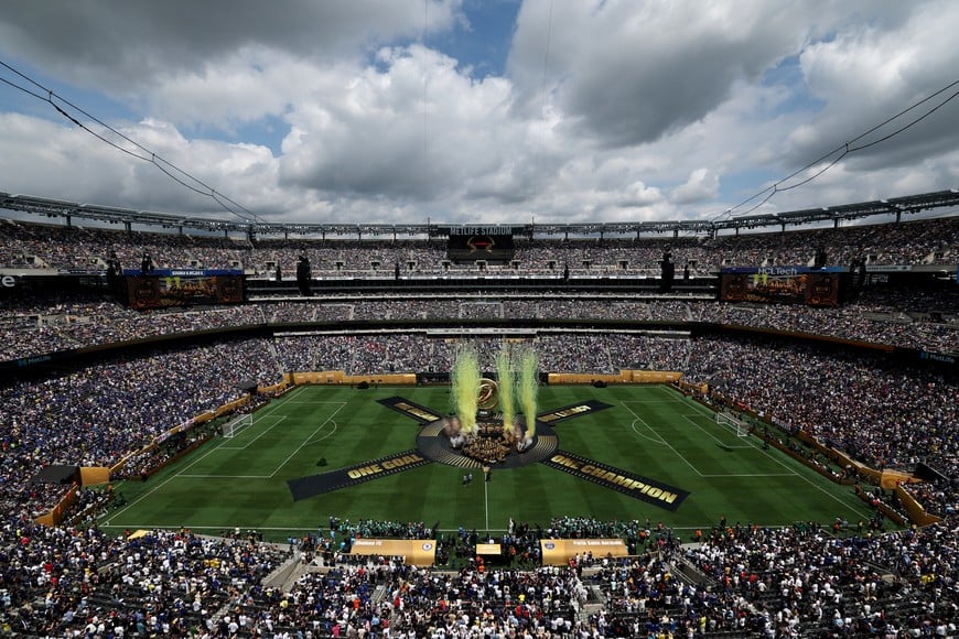 Soccer Football - FIFA Club World Cup - Final - Chelsea v Paris St Germain - MetLife Stadium, East Rutherford, New Jersey, U.S. - July 13, 2025
General view inside the stadium before the match REUTERS/Amanda Perobelli