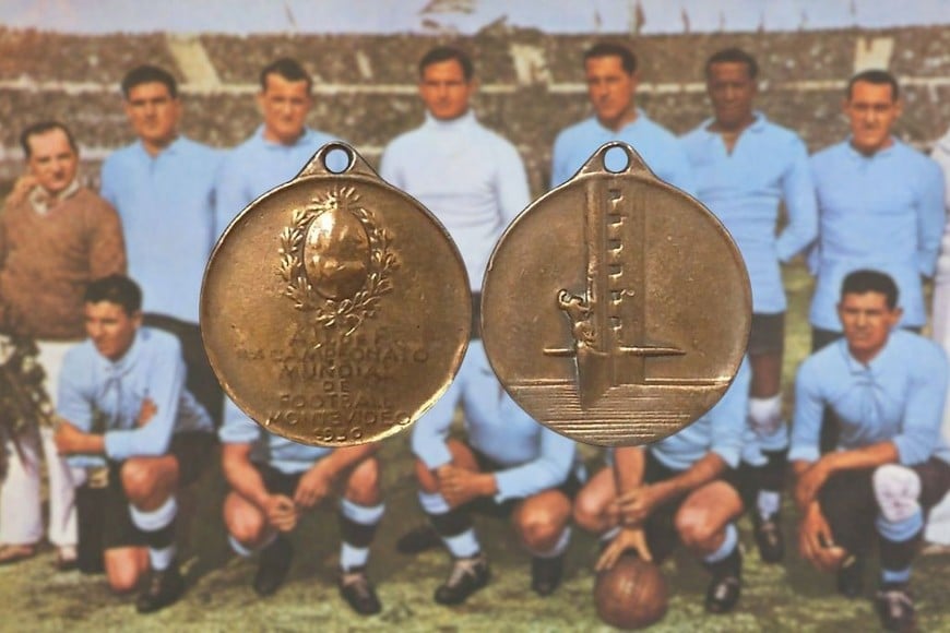 Las medallas de oro en la primera Copa Mundial de Fútbol,  Uruguay 1930.