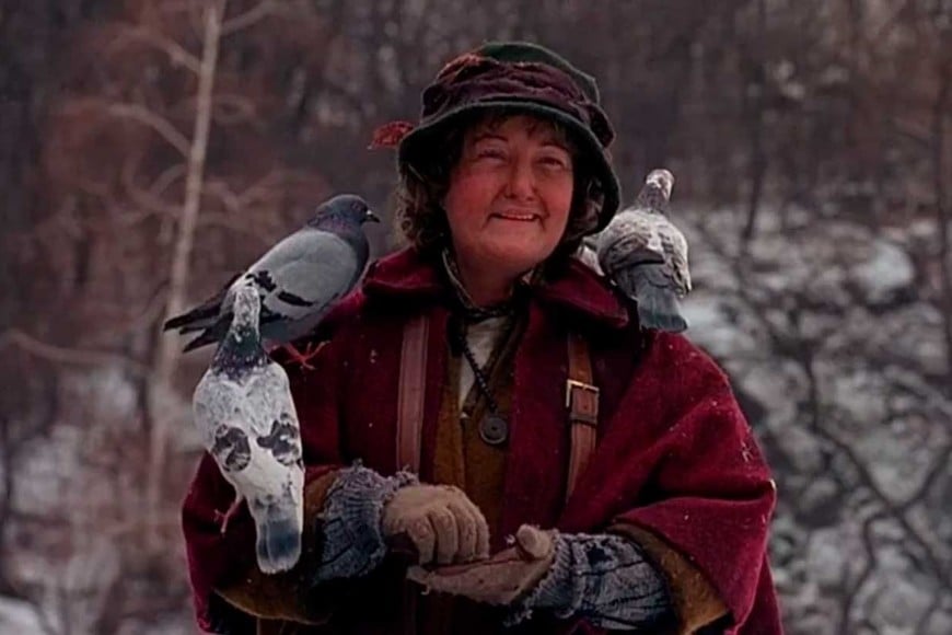 La señora de las palomas, un papel que la llevó a la fama.