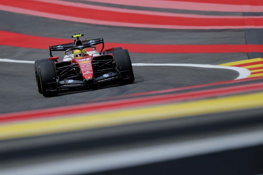 Formula One F1 - Belgian Grand Prix - Circuit de Spa-Francorchamps, Stavelot, Belgium - July 17, 2026
Ferrari's Lewis Hamilton during practice REUTERS/Christian Hartmann
