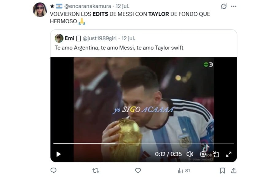 Las swifties festejaron la vuelta de los edits para este Mundial 2026.