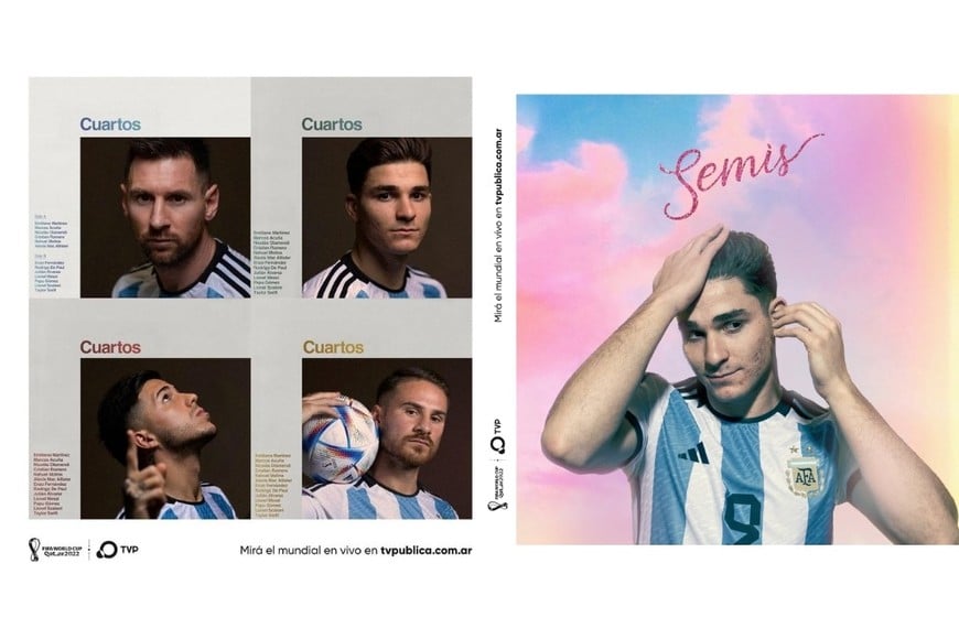 Los edits de la TV Pública en el Mundial 2022.