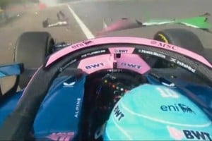 Gasly perdió el control del Alpine y provocó la bandera roja en Spa.
