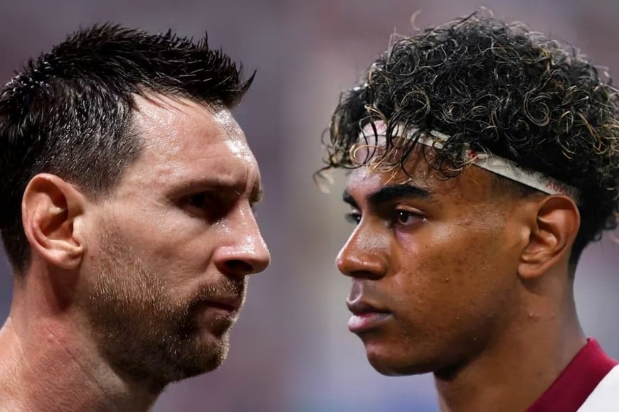Messi contra Yamal. El presente y el futuro. Foto: El Litoral