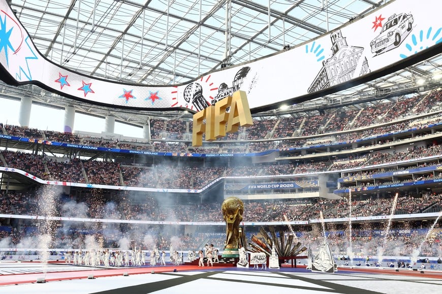 Soccer Football - FIFA World Cup 2026 - Group D - United States v Paraguay - Los Angeles Stadium, Inglewood, California, U.S. - June 12, 2026
General view of performers during the opening ceremony REUTERS/Matthew Childs