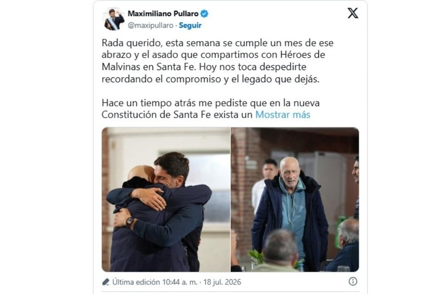 Pullaro despidió a Rada y destacó su compromiso con la causa Malvinas.