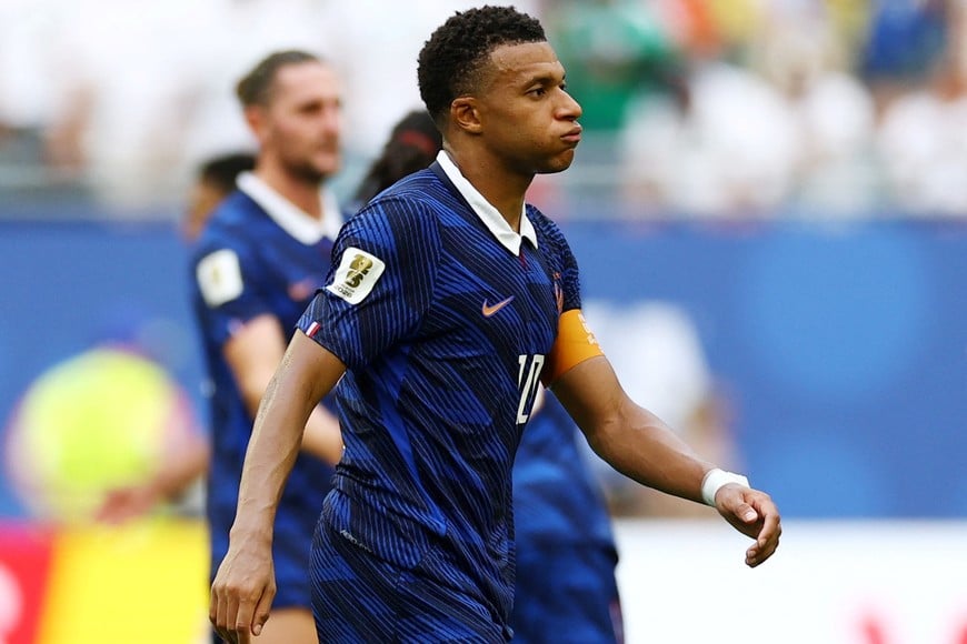 Soccer Football - FIFA World Cup 2026 - Bronze Final - France v England - Miami Stadium, Miami Gardens, Florida, U.S. - July 18, 2026
France's Kylian Mbappe looks dejected after the match as France finish fourth place in the World Cup REUTERS/Carlos Barria