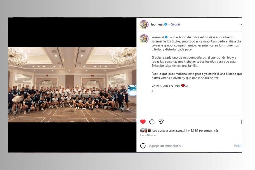 El mensaje que unió a toda la Selección: la foto que refleja el espíritu de Argentina antes de la final con España