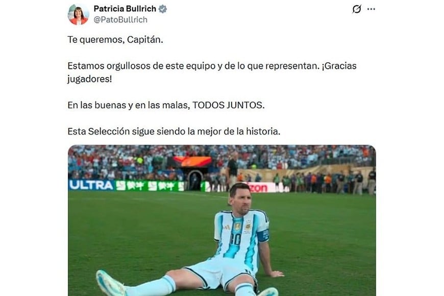 La publicación de Patricia Bullrich.