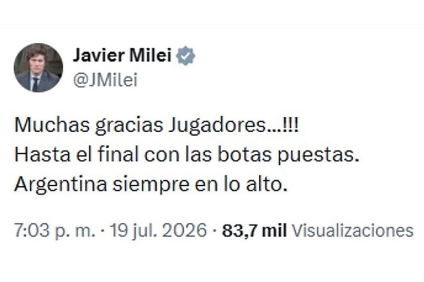 La publiciación del presidente.