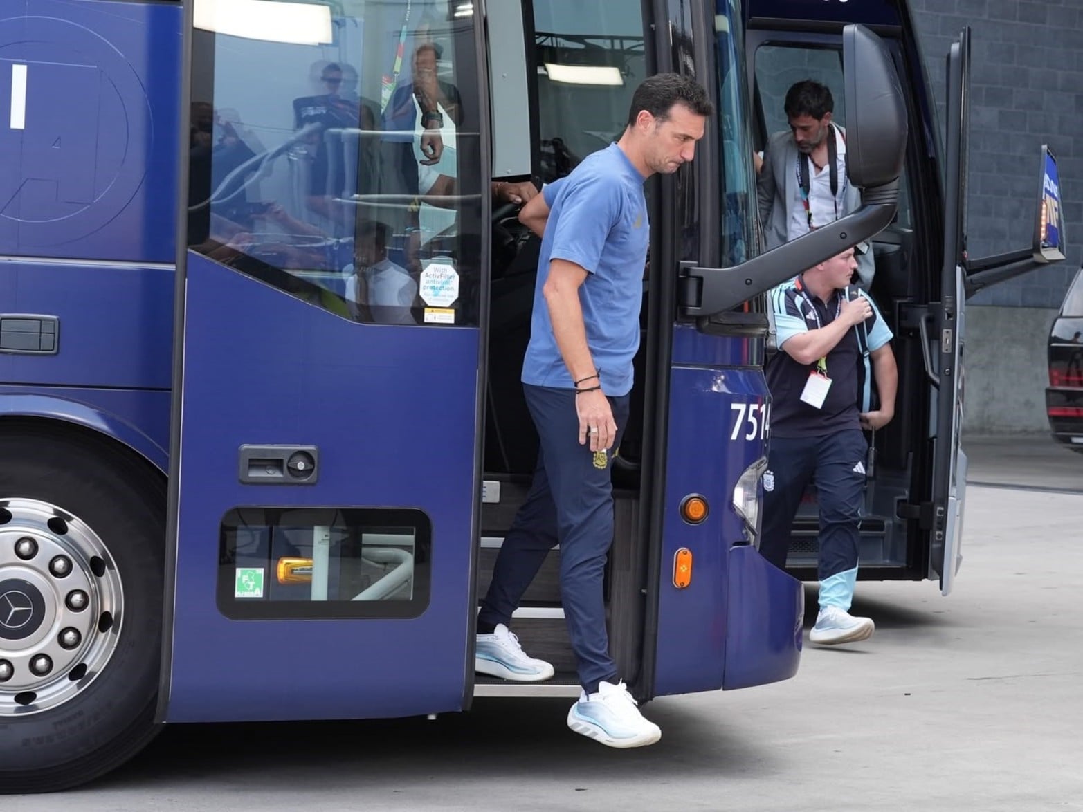 Lionel Scaloni | Argentina llegó al MetLife Stadium. Foto: Fernando Nicola
