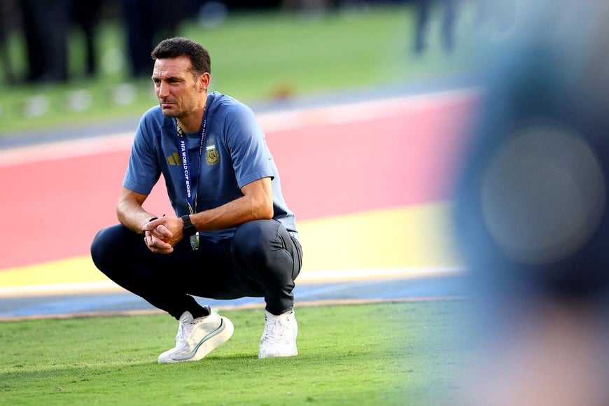 Soccer Football - FIFA World Cup 2026 - Final - Spain v Argentina - New York/New Jersey Stadium, East Rutherford, New Jersey, U.S. - July 19, 2026
Argentina coach Lionel Scaloni looks dejected after losing the World Cup final REUTERS/Agustin Marcarian TPX IMAGES OF THE DAY