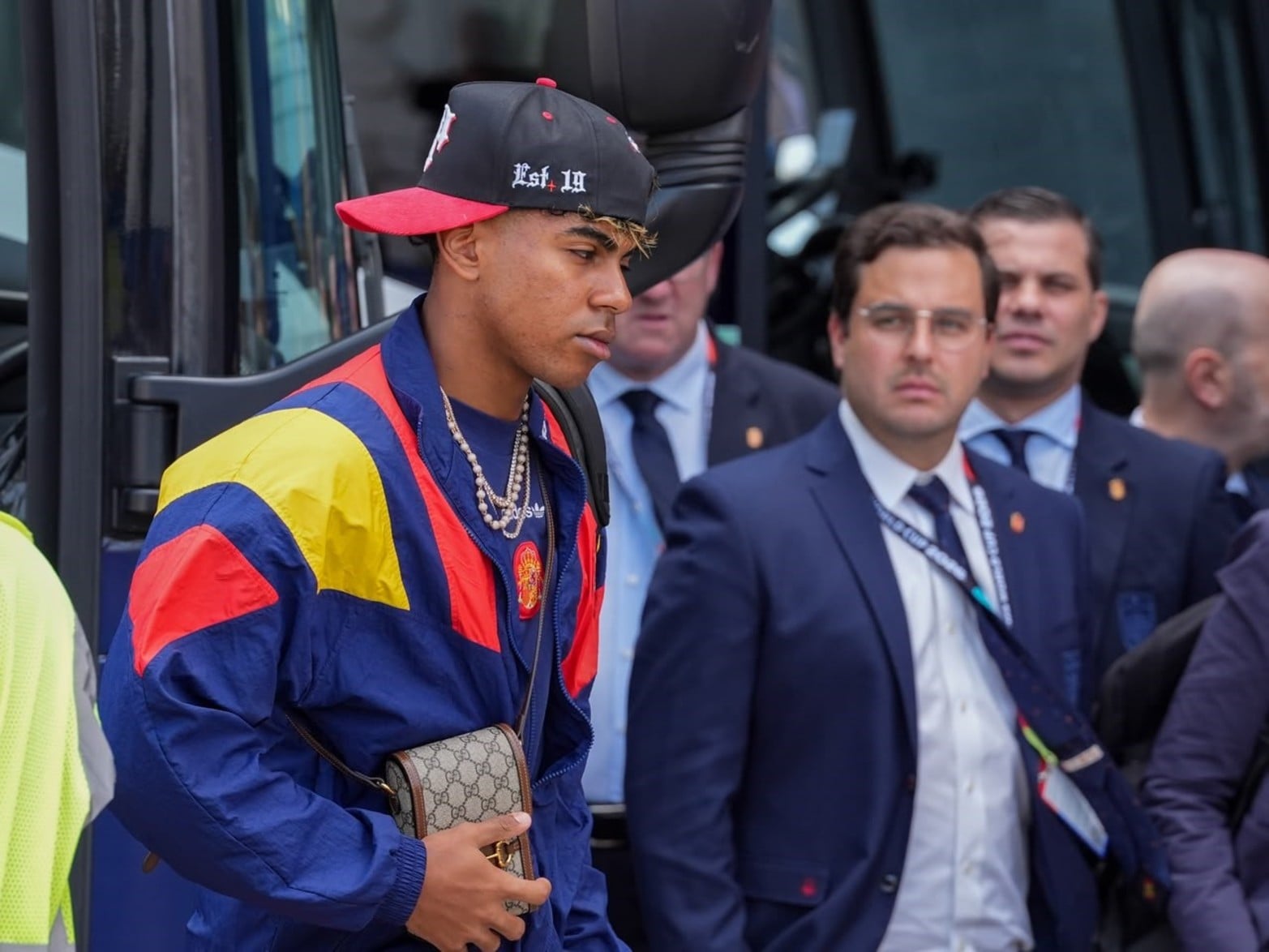 Lamine Yamal, muy farolero | España llegó al MetLife Stadium. Foto: Fernando Nicola
