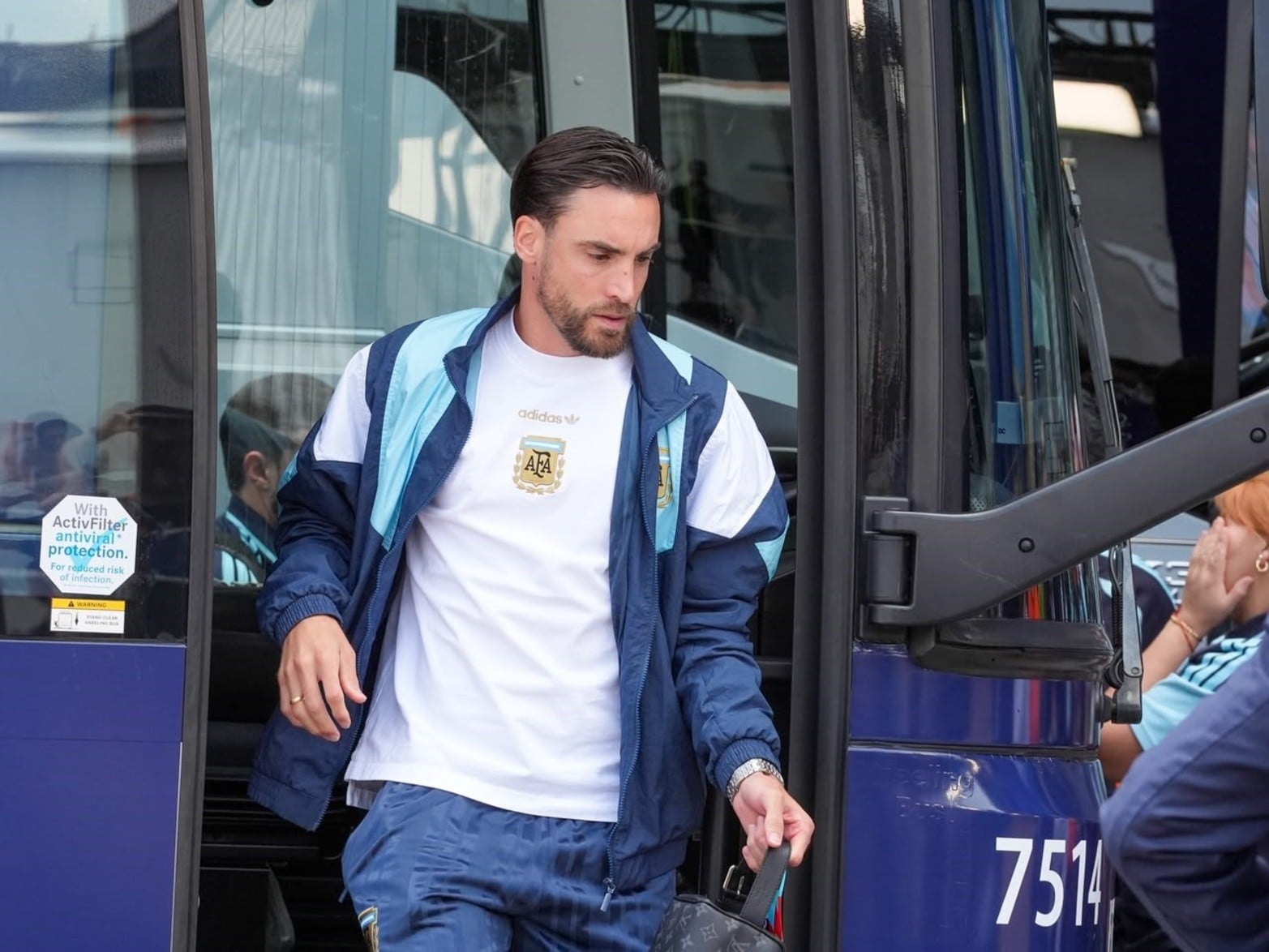 Nicolás Tagliafico | Argentina llegó al MetLife Stadium. Foto: Fernando Nicola