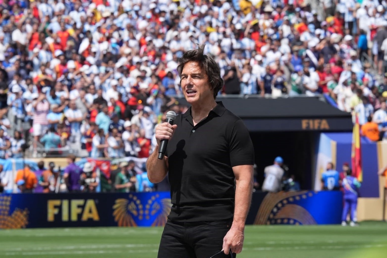 Show en la previa de la Final de la Copa del Mundo.
