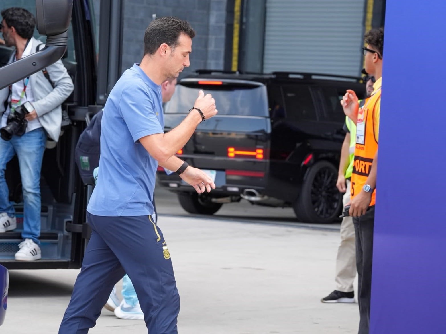 Lionel Scaloni | Argentina llegó al MetLife Stadium. Foto: Fernando Nicola