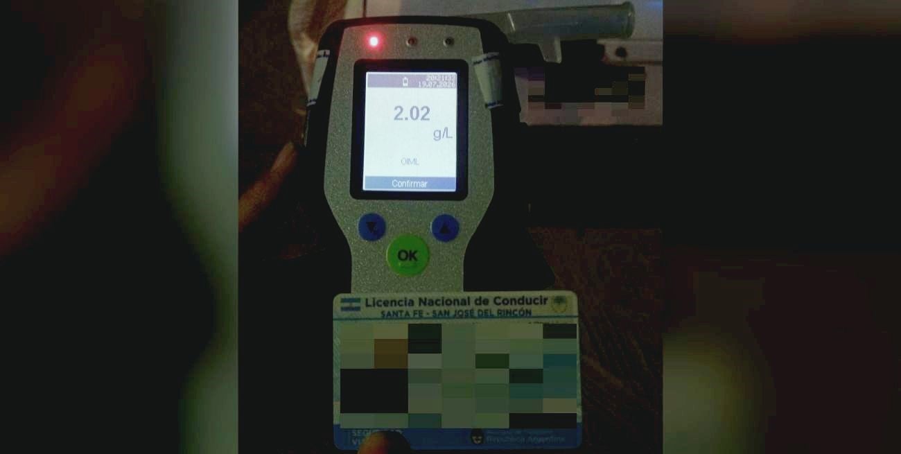 Conductor alcoholizado se quedó sin auto y sin carnet en Sauce Viejo