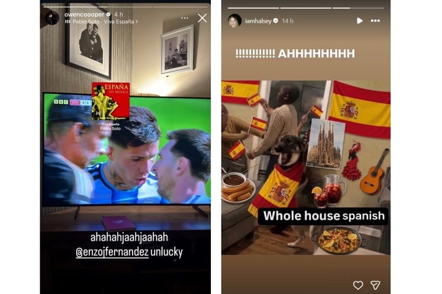 Owen Cooper y Halsey mostraron en sus cuentas de Instagram su apoyo a España.