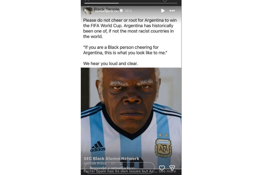 El posteo de Samuel L. Jackson que causó revuelo en redes.