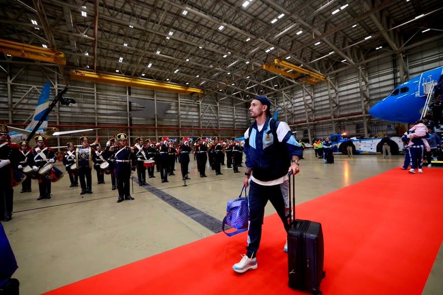 La Selección Argentina en Ezeiza. Crédito: AFA