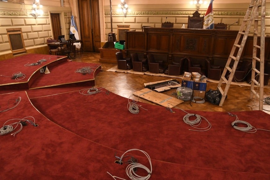 La reformas en la Legislatura de la provincia de Santa Fe. Crédito: Manuel Fabatía