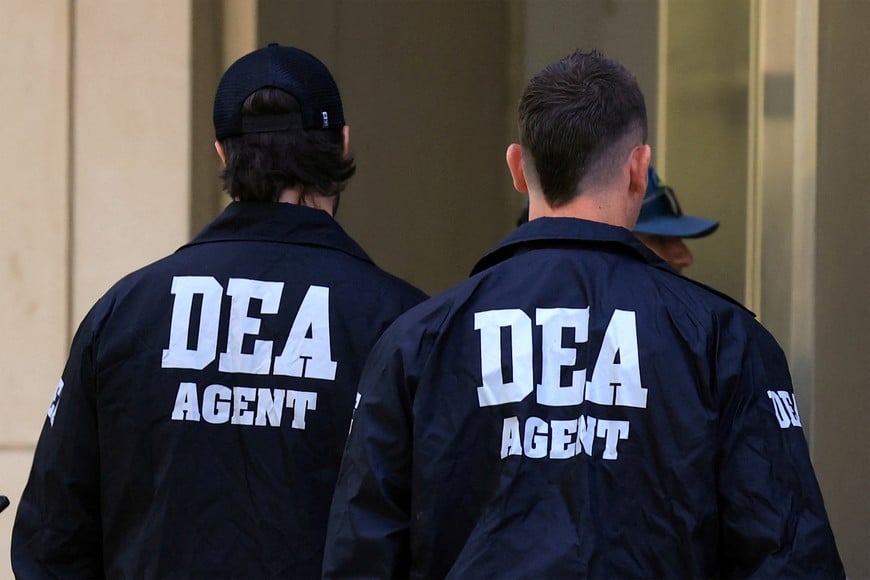Members of the Drug Enforcement Administration (DEA) arrive to attend the sentencing hearing for Ismael "El Mayo" Zambada, the Sinaloa cartel co-founder, in Brooklyn, New York, U.S., July 20, 2026. REUTERS/Brendan McDermid
