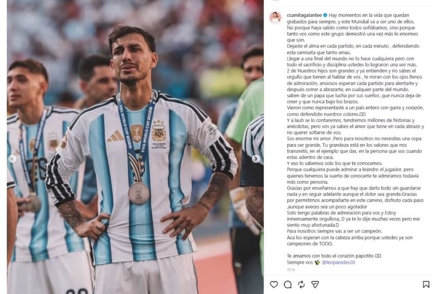 El sentido posteo de Camila Galante.