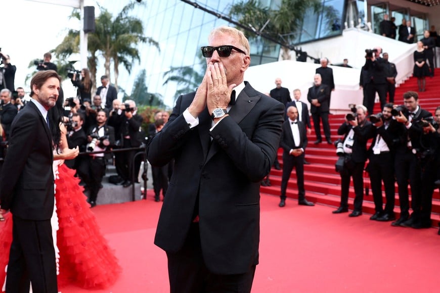 Director Kevin Costner poses on the red carpet during arrivals for the screening of the film "Horizon: An American Saga - Chapter 1" Out of competition at the 77th Cannes Film Festival in Cannes, France, May 19, 2024. REUTERS/Yara Nardi TPX IMAGES OF THE DAY