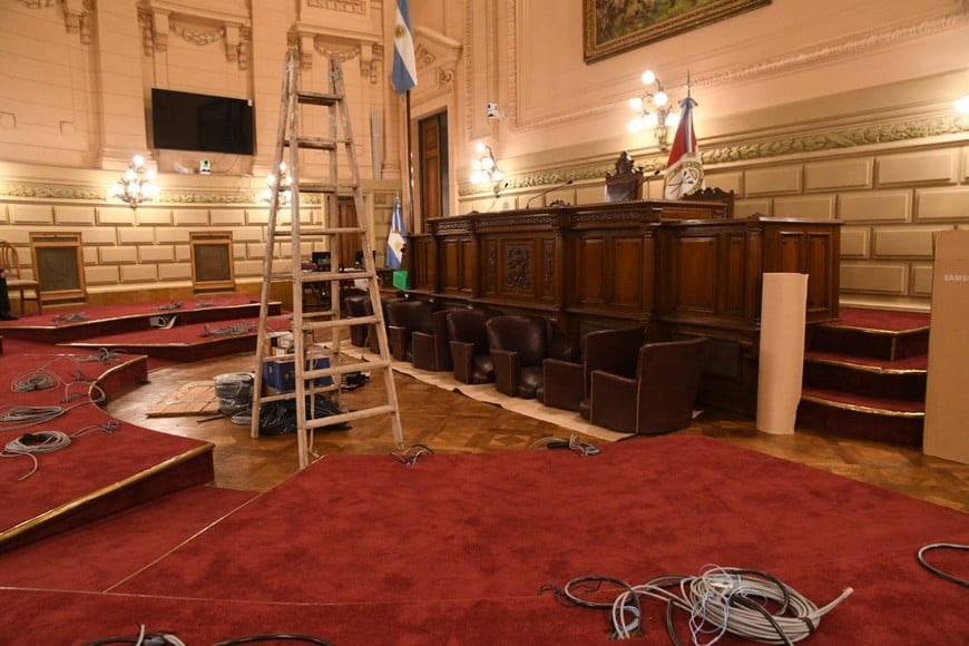 La reformas en la Legislatura de la provincia de Santa Fe. Crédito: Manuel Fabatía
