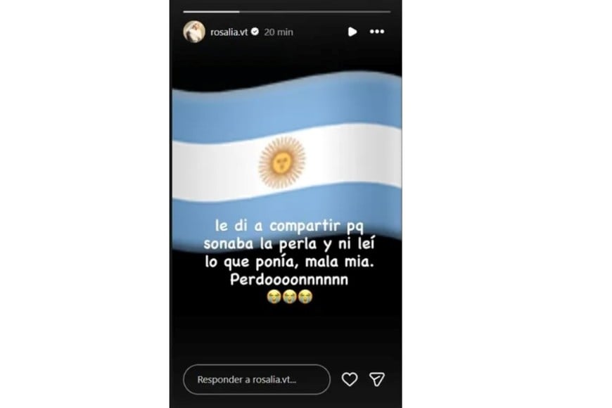 La pedido de disculpas de la cantante
