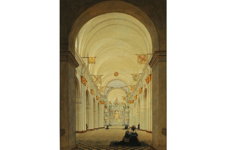 "Interior de la Catedral de Buenos Aires". Foto: Museo Nacional de Bellas Artes