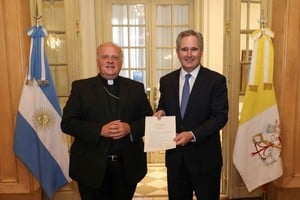 Pablo Quirno recibió las cartas credenciales de Michael Wallace Banach en la Cancillería argentina.