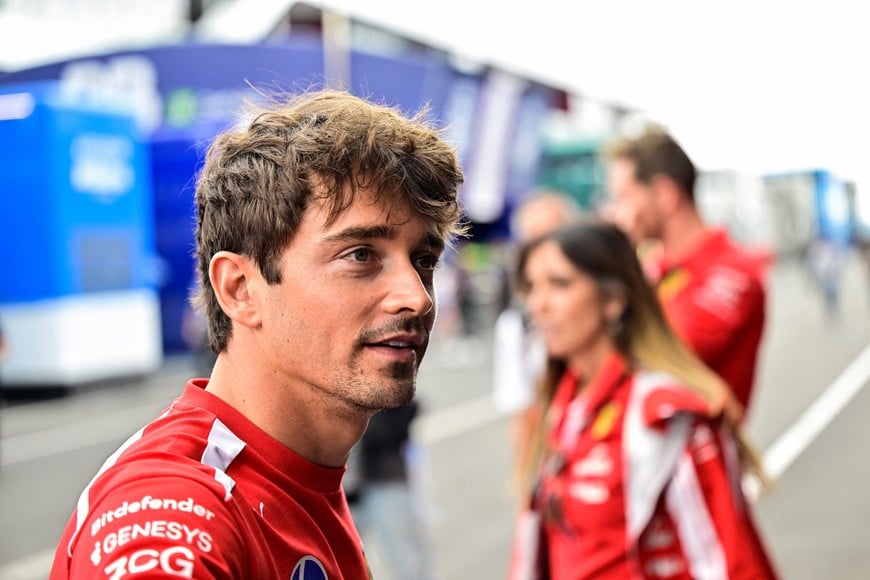 Formula One F1 - Hungarian Grand Prix - Hungaroring, Budapest, Hungary - July 23, 2026
Ferrari's Charles Leclerc ahead of the press conference REUTERS/Marton Monus