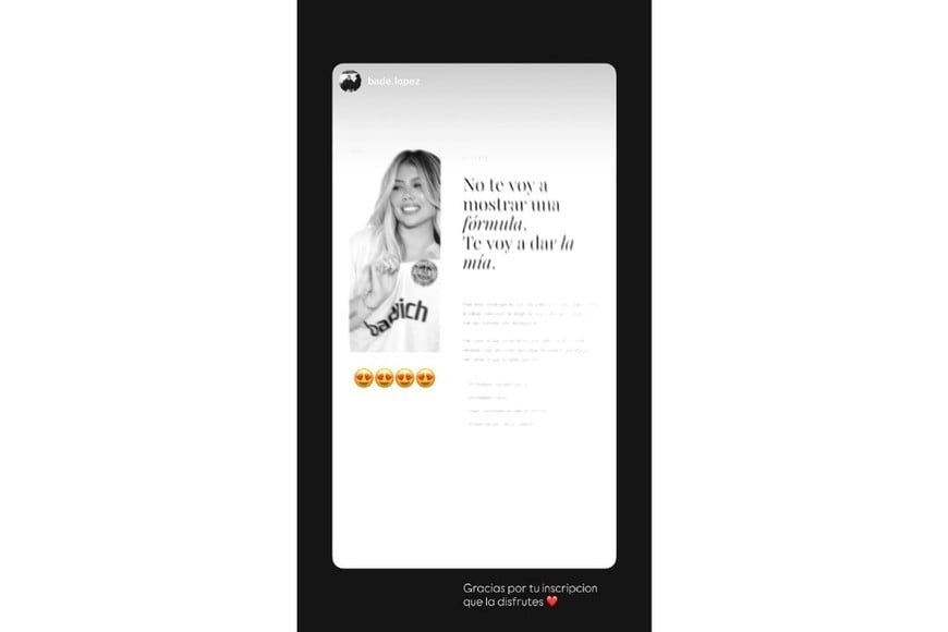 Por el momento, Wanda Nara no brindó precisiones sobre la modalidad de cursado