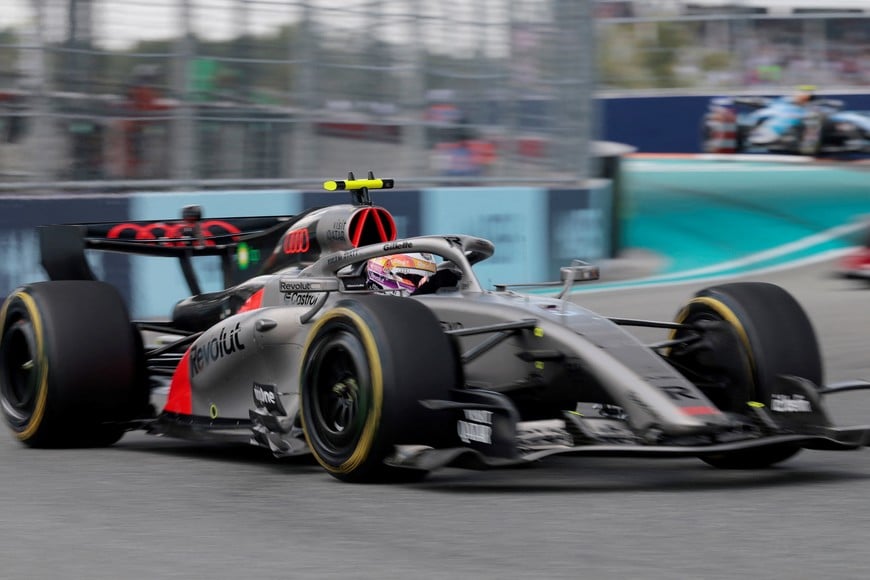 Formula One F1 - Miami Grand Prix - Miami International Autodrome, Miami, Florida, United States - May 2, 2026
Audi's Gabriel Bortoleto in action during the sprint race REUTERS/Brian Snyder