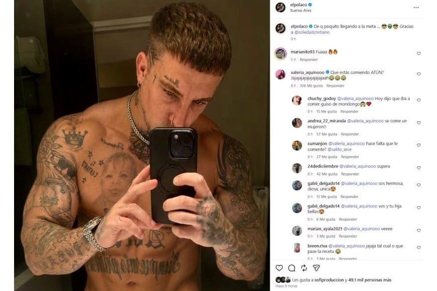La publicación recibió elogios y comentarios de sus seguidores.