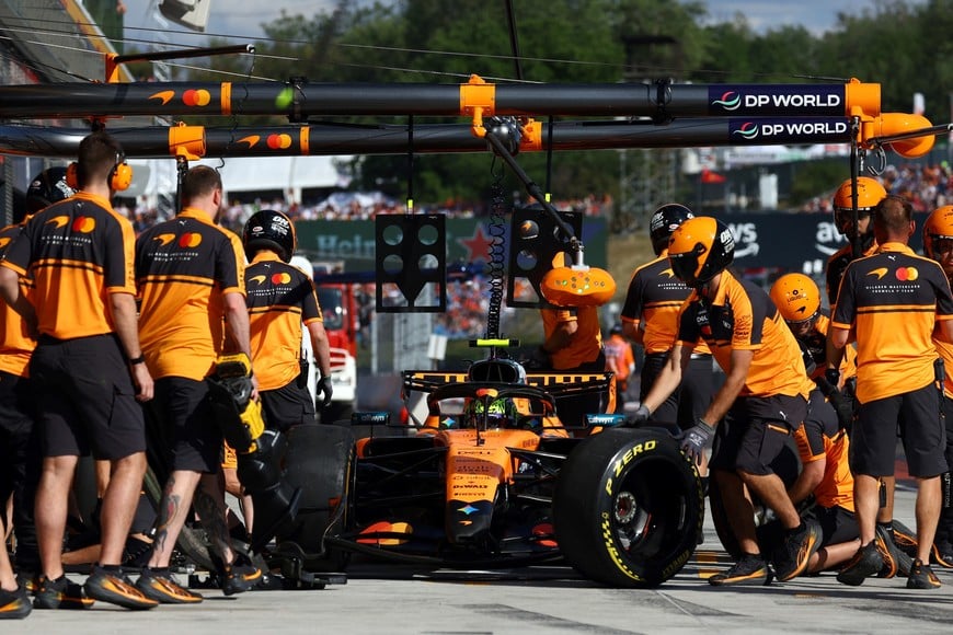 Formula One F1 - Hungarian Grand Prix - Hungaroring, Budapest, Hungary - July 24, 2026
McLaren's Lando Norris during practice REUTERS/Bernadett Szabo