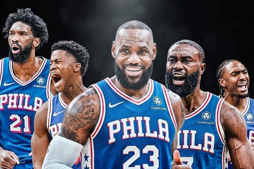 Philadelphia reunirá a LeBron con Embiid, Maxey, Jaylen Brown y VJ Edgecombe en su quinteto.