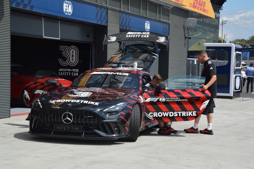 Mercedes-AMG presentará en Hungaroring un Safety Car con decoración especial por su aniversario. Foto: El Litoral