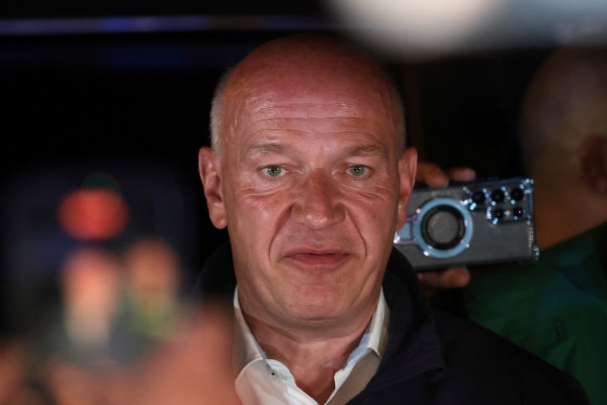 Mayor of Berlin Kai Wegner speaks to the media after the annual Berlin's Christopher Street Day Pride parade was called off, after a car crashed into the crowd at Tiergarten park, leaving several people injured, in Berlin, Germany, July 26, 2026. REUTERS/Christian Mang