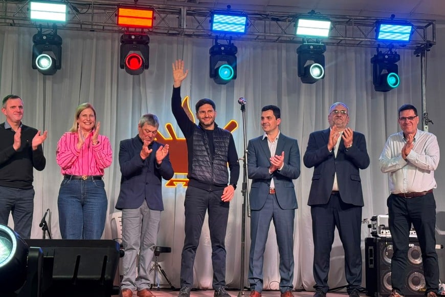 El gobernador Pullaro presente este domingo en Humberto Primo. Cr&eacute;dito: Gobierno de Santa Fe