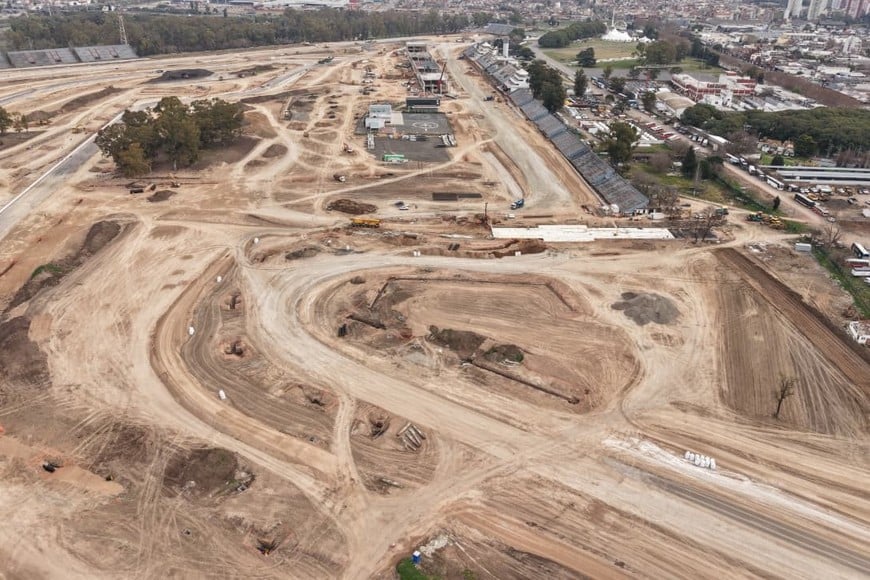 Obras en el Autódromo Oscar y Juan Gálvez.