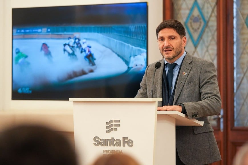 Pullaro encabezó la presentación oficial del Mundial de Flat Track en Santa Fe.