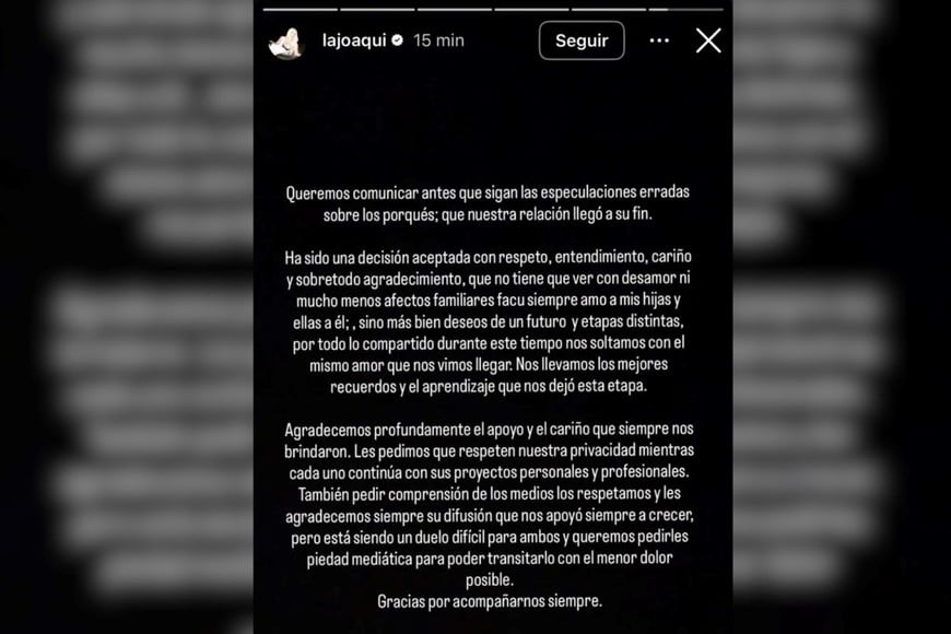 La cantante compartió un mensaje tras las versiones sobre la pareja.