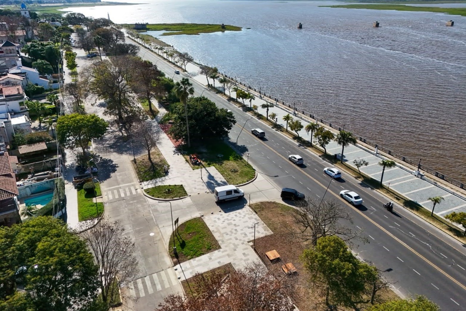 Así luce la nueva Costanera Oeste de la ciudad de Santa Fe sobre el cierre de las obras de refacción.