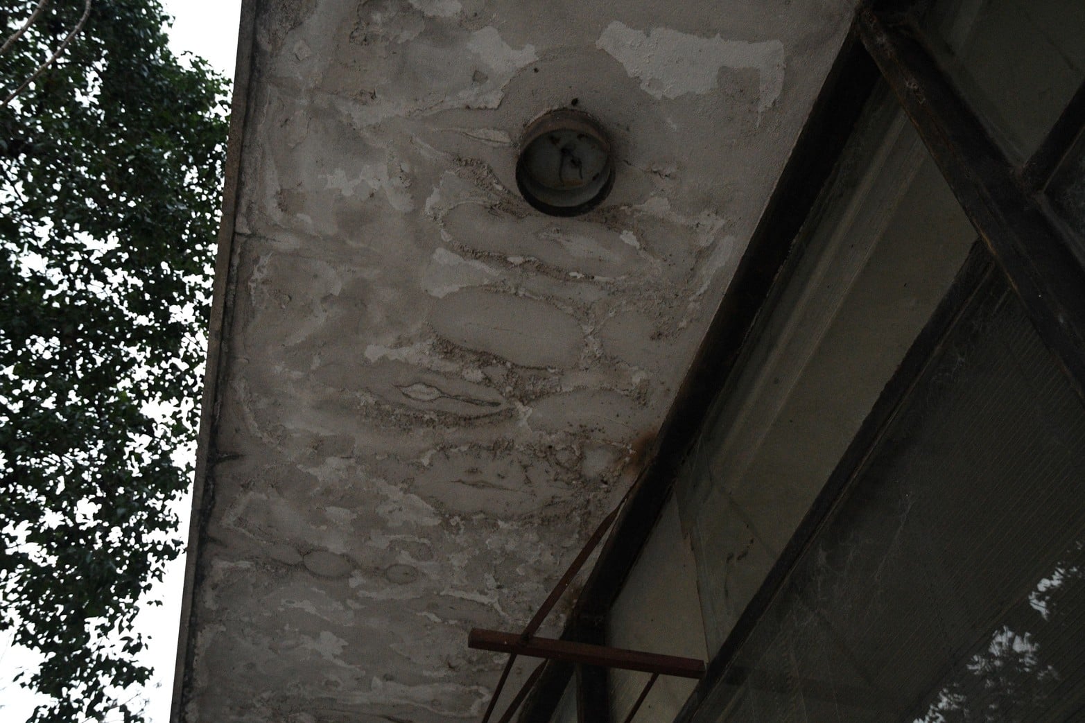 Vidrios rotos, basura, revoques caídos, palomas, humedad. Así está el edificio.
