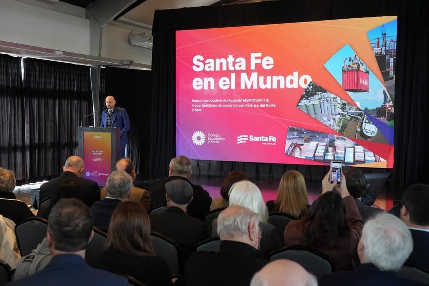 Pullaro este jueves desde Rosario. Crédito: Gobierno de Santa Fe