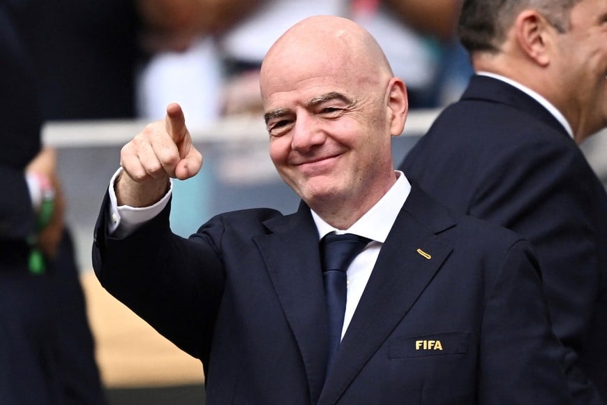 FILE PHOTO: Soccer Football - FIFA World Cup 2026 - Quarter Final - Norway v England - Miami Stadium, Miami Gardens, Florida, U.S. - July 11, 2026
FIFA President Gianni Infantino in the stands before the match REUTERS/Dylan Martinez/File Photo