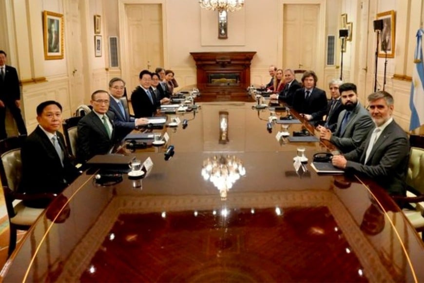 El presidente Javier Milei recibió en Casa Rosada a su par de la República de Corea del Sur, Lee Jae-Myung