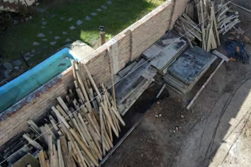 La última excavación se realizó en el patio del inmueble investigado.